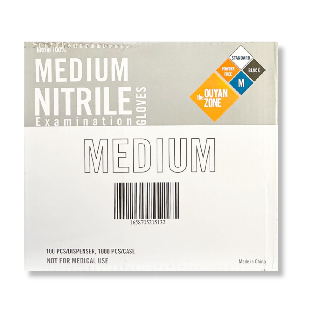 Guantes Nitrilo 100% Ouyan (negro)