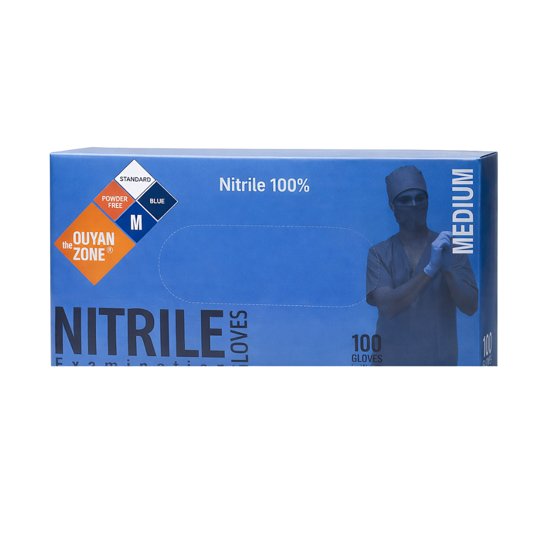 Guantes Nitrilo 100% Ouyan (azul)