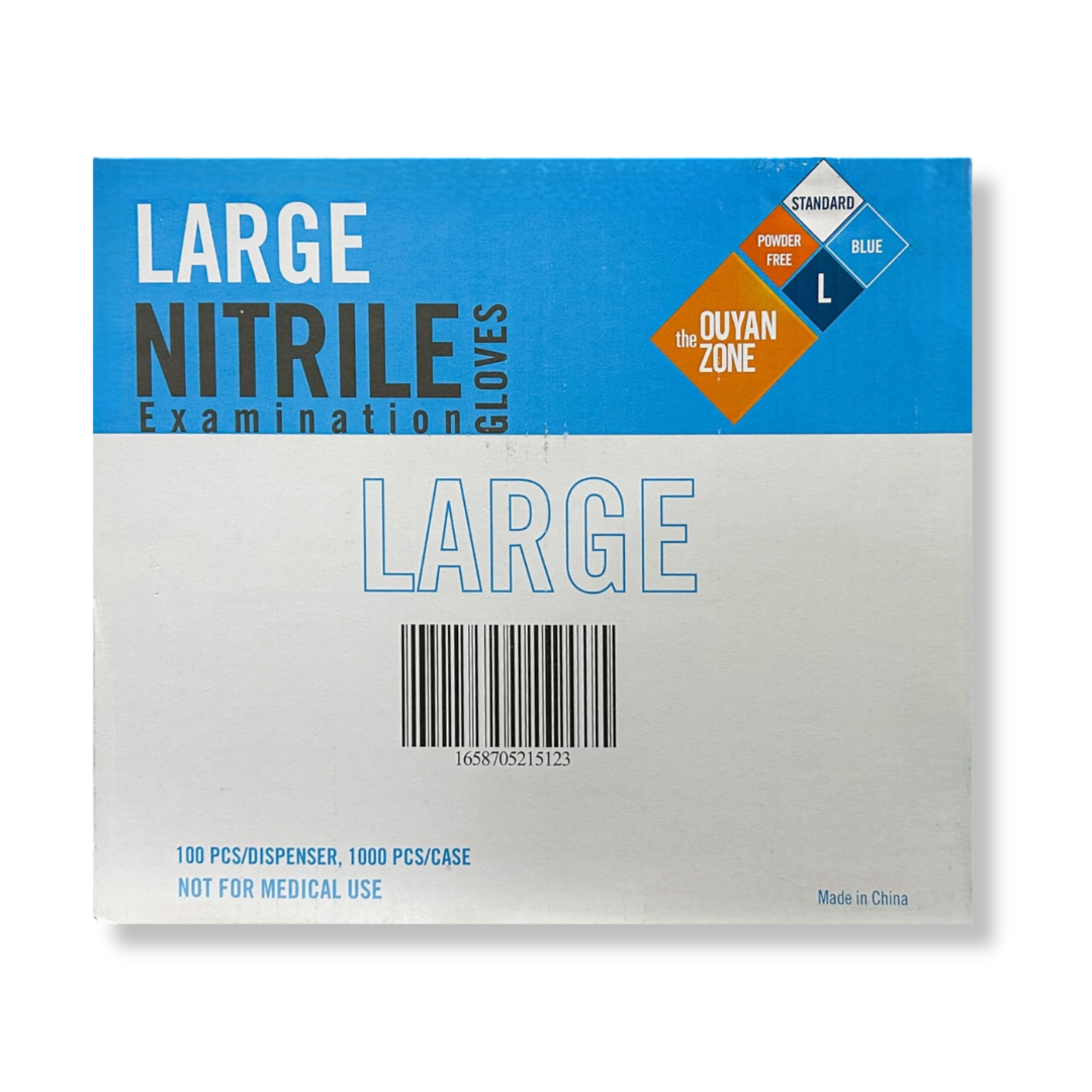 Guantes Nitrilo 100% Ouyan (azul)