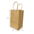 Bolsa papel kraft con asa 13x22x9.5CM