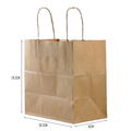 Bolsa papel kraft con asa 28.3x28.3x15cm