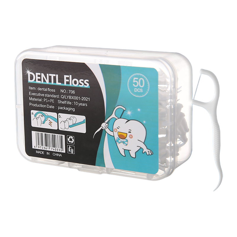 Palillo con hilo dental