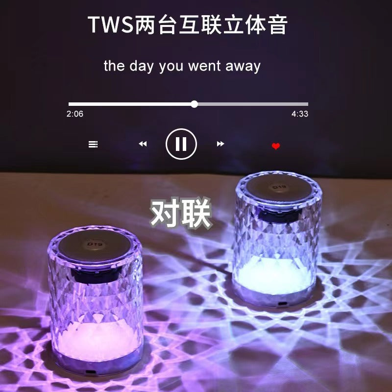 Lampara de cristal + altavoz BT