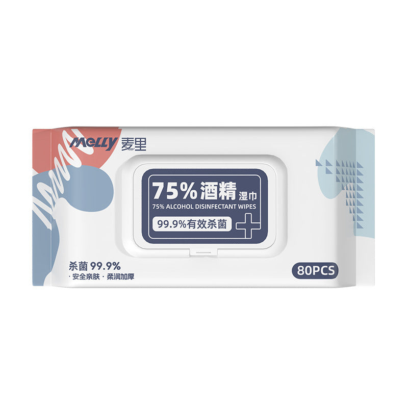 Toallas wipes con alcohol 80pcs