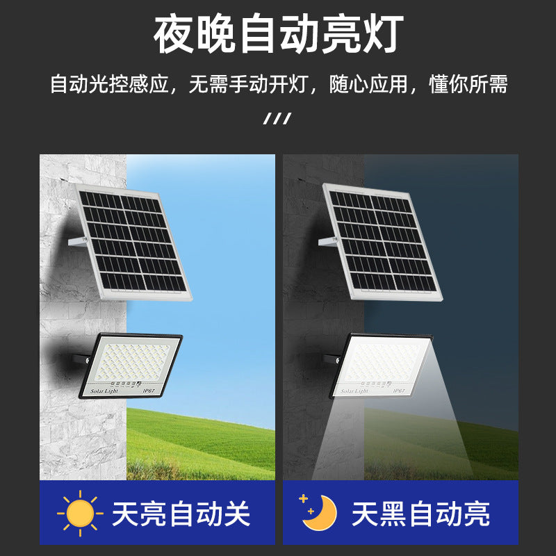 Lampara LED exterior panel solar IP67